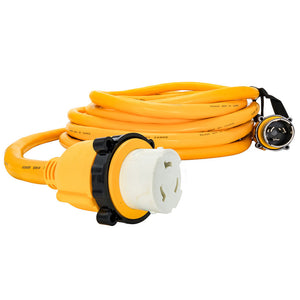 Camco 50 Amp Power Grip Marine Extension Cord - 50 M-Locking/F-Locking Adapter OutdoorUp