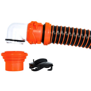 Camco RhinoEXTREME 15 Sewer Hose Kit w/ Swivel Fitting 4 In 1 Elbow Caps OutdoorUp