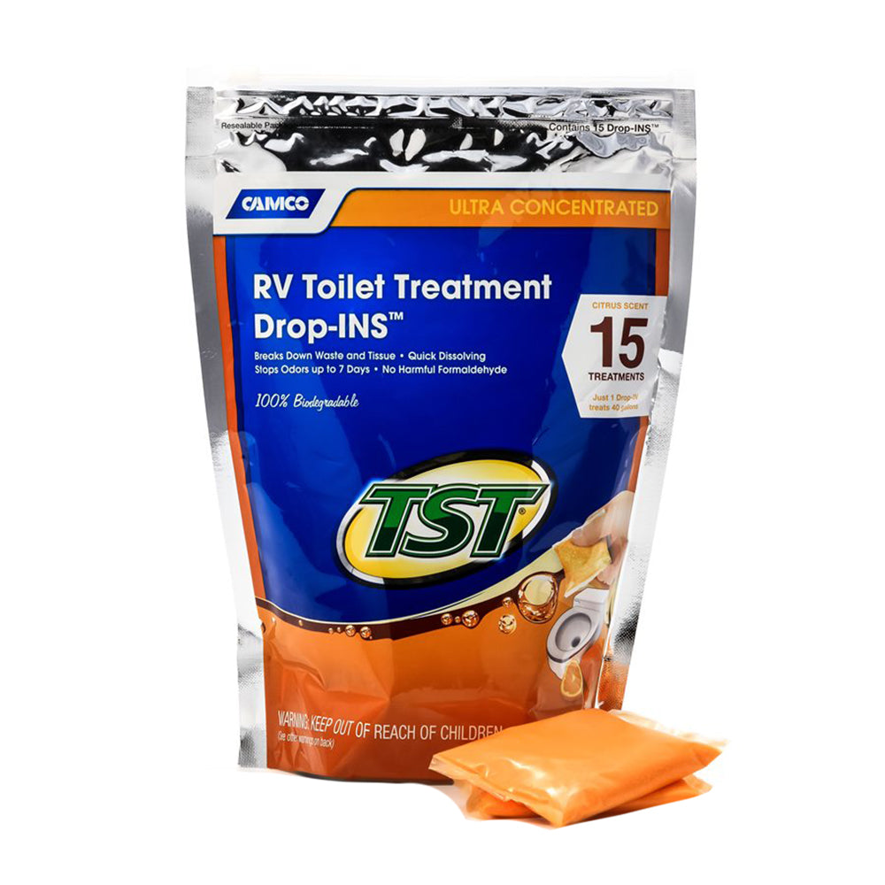 Camco TST Orange RV Toilet Treatment Drop-Ins *15-Pack OutdoorUp