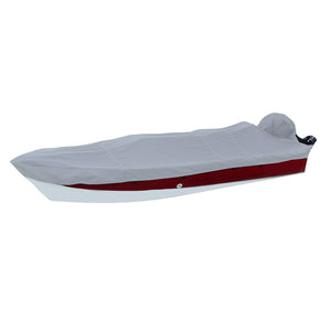 Carver Performance Poly-Guard Styled-to-Fit Boat Cover f/15.5 V-Hull Side Console Fishing Boats - Grey OutdoorUp