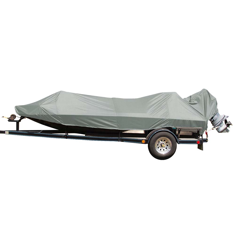 Carver Poly-Flex II Extra Wide Series Styled-to-Fit Boat Cover f/17.5 Jon Style Bass Boats - Grey OutdoorUp
