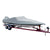 Carver Poly-Flex II Styled-to-Fit Boat Cover f/18.5 Ski Boats with Low Profile Windshield - Grey OutdoorUp