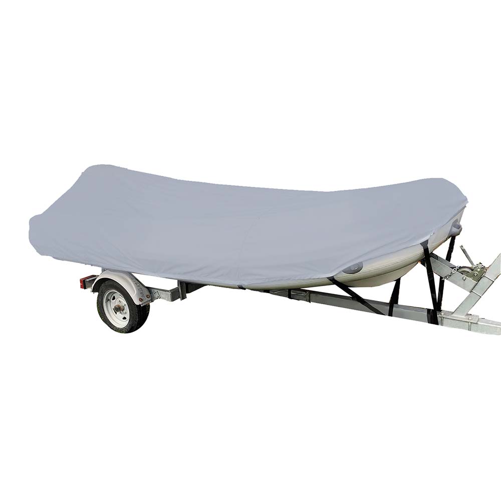 Carver Poly-Flex II Styled-to-Fit Boat Cover f/9.5 Sport-Type Inflatable Boats - Grey OutdoorUp