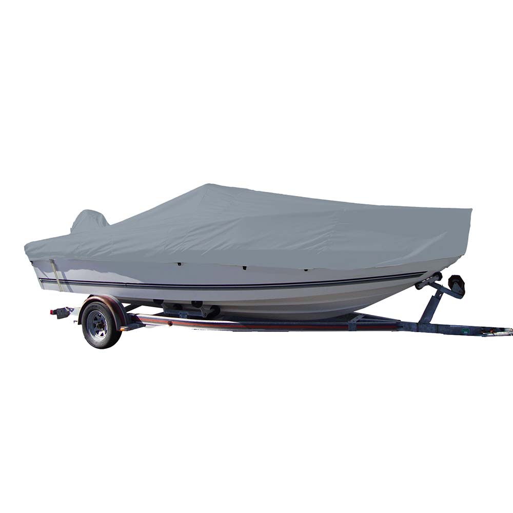 Carver Sun-DURA Styled-to-Fit Boat Cover f/18.5 V-Hull Center Console Fishing Boat - Grey OutdoorUp