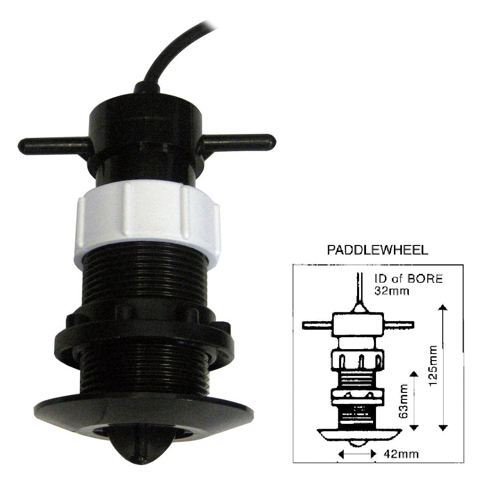 Clipper Speed Log Paddle Wheel Unit Complete with Thru Hull Fitting OutdoorUp