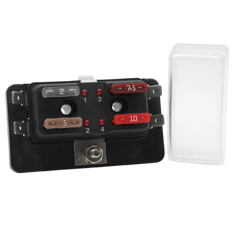 Cole Hersee Standard 4 ATO Fuse Block w/LED Indicators OutdoorUp