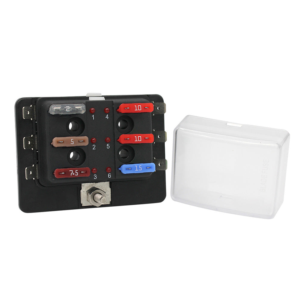 Cole Hersee Standard 6 ATO Fuse Block w/LED Indicators OutdoorUp