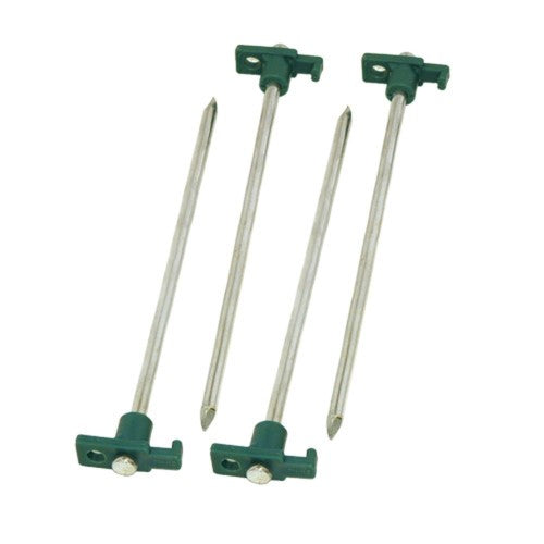 Coleman 10 Inch Steel Tent Stakes Green/Silver 2000016444 OutdoorUp