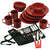 Coleman 24-Piece Speckled Enamelware Cook Set - Red OutdoorUp