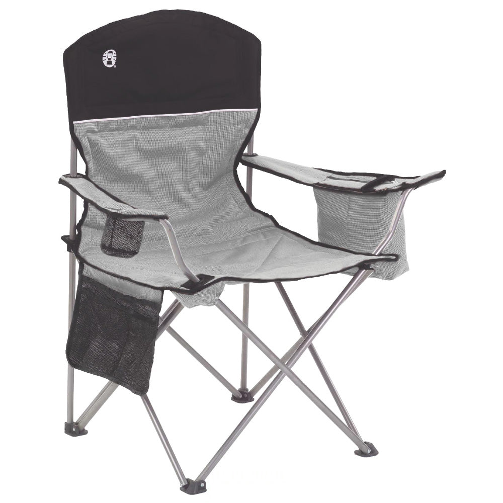 Coleman Cooler Quad Chair - Grey  Black OutdoorUp