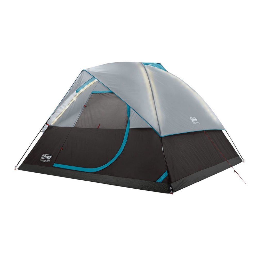 Coleman OneSource Rechargeable 4-Person Camping Dome Tent w/Airflow System  LED Lighting OutdoorUp