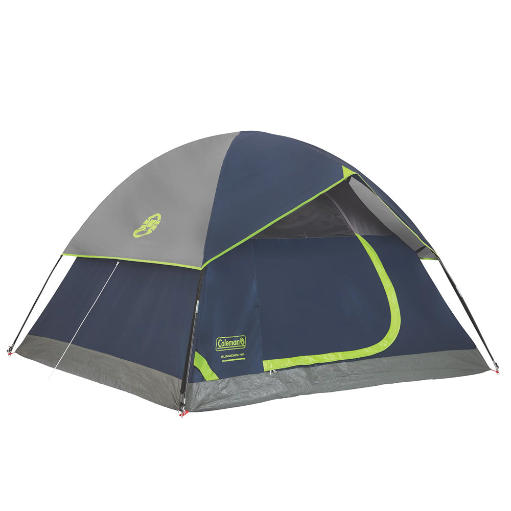 Coleman Sundome 4-Person Camping Tent - Navy Blue  Grey OutdoorUp