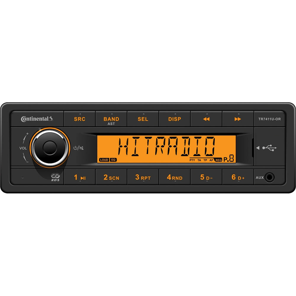 Continental Stereo w/AM/FM/USB - Harness Included - 12V OutdoorUp