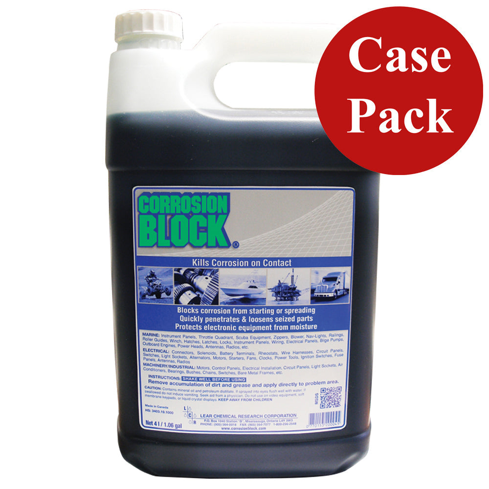 Corrosion Block Liquid 4-Liter Refill - Non-Hazmat, Non-Flammable  Non-Toxic *Case of 4* OutdoorUp