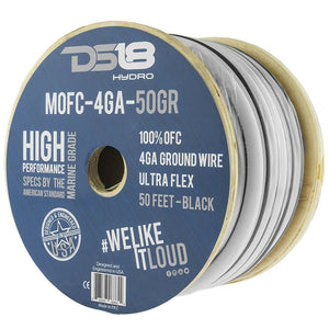 DS18 HYDRO Marine Grade OFC Ground Wire 4 GA - 50 Roll OutdoorUp