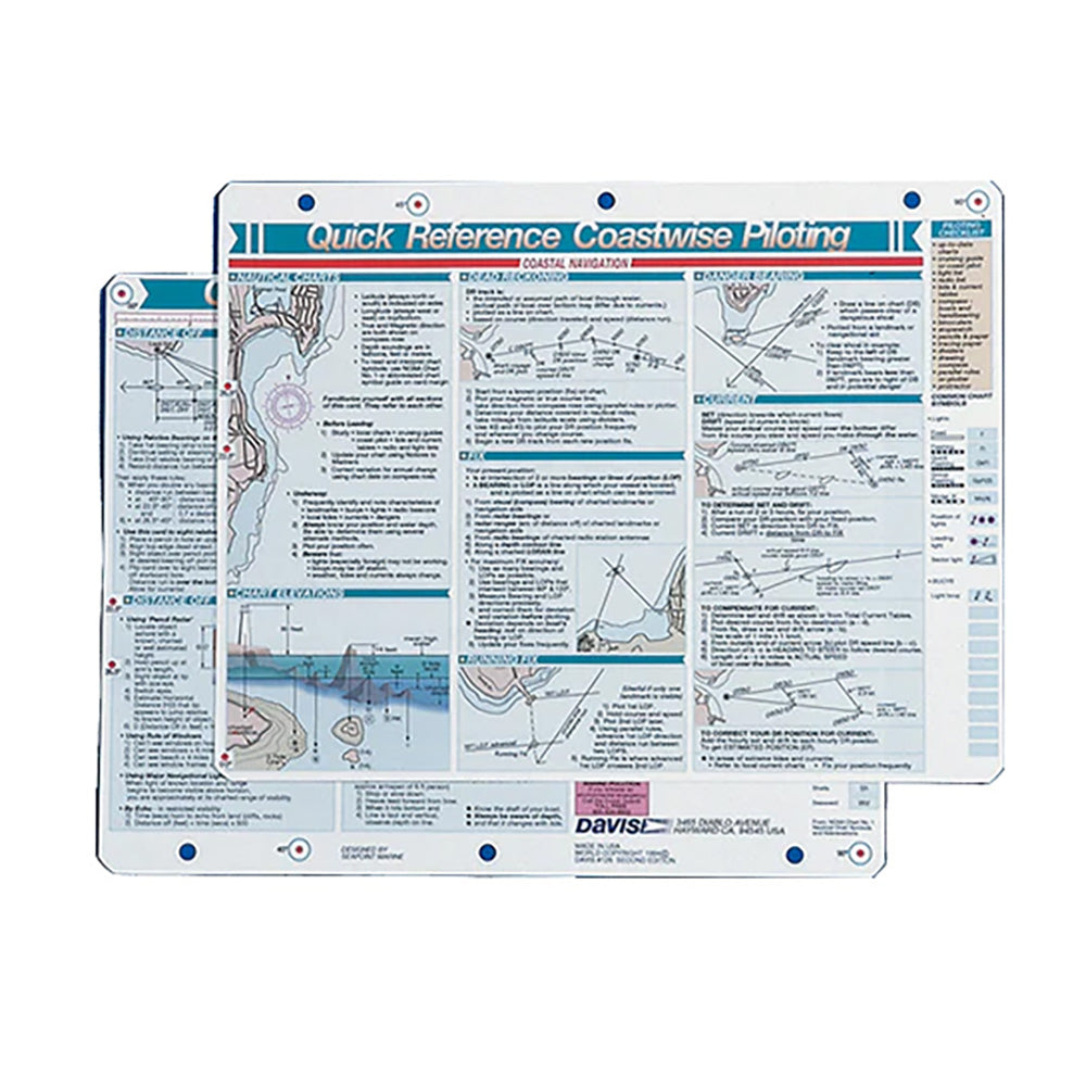 Davis Quick Reference Coastwise Piloting Card OutdoorUp