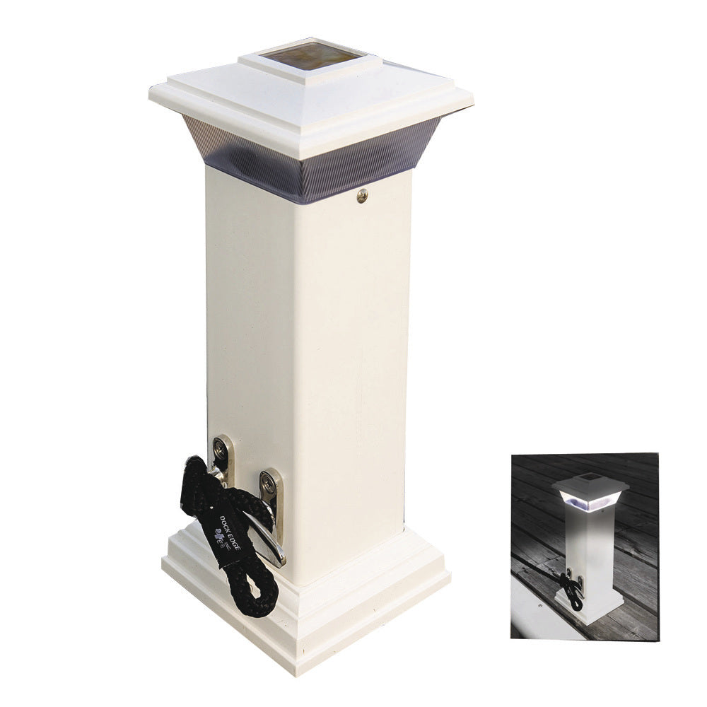 Dock Edge Cleatlite Solar Dock Light w/SS Mooring Cleat 12" OutdoorUp