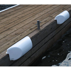 Dock Edge Dolphin Dockside Bumper 7" x 16" Straight - White OutdoorUp