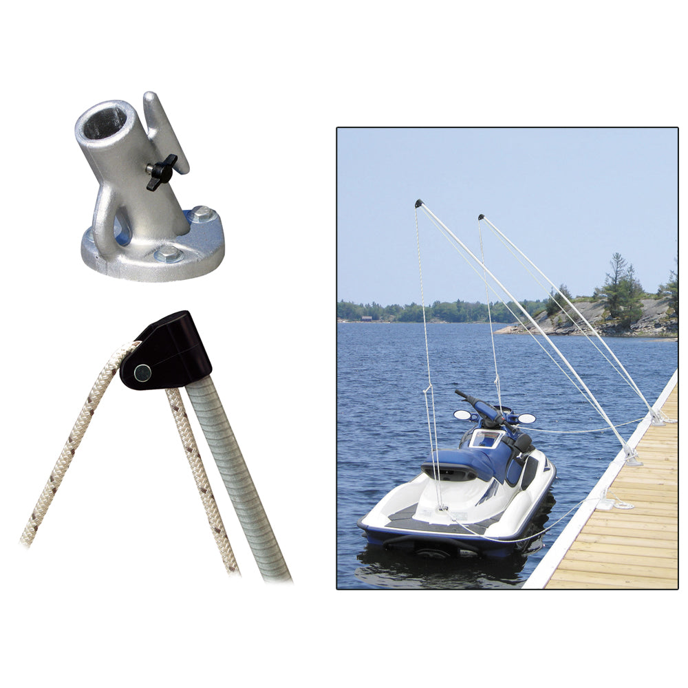 Dock Edge Economy Mooring Whips 2PC 12ft 4000 LBS up to 23 ft OutdoorUp