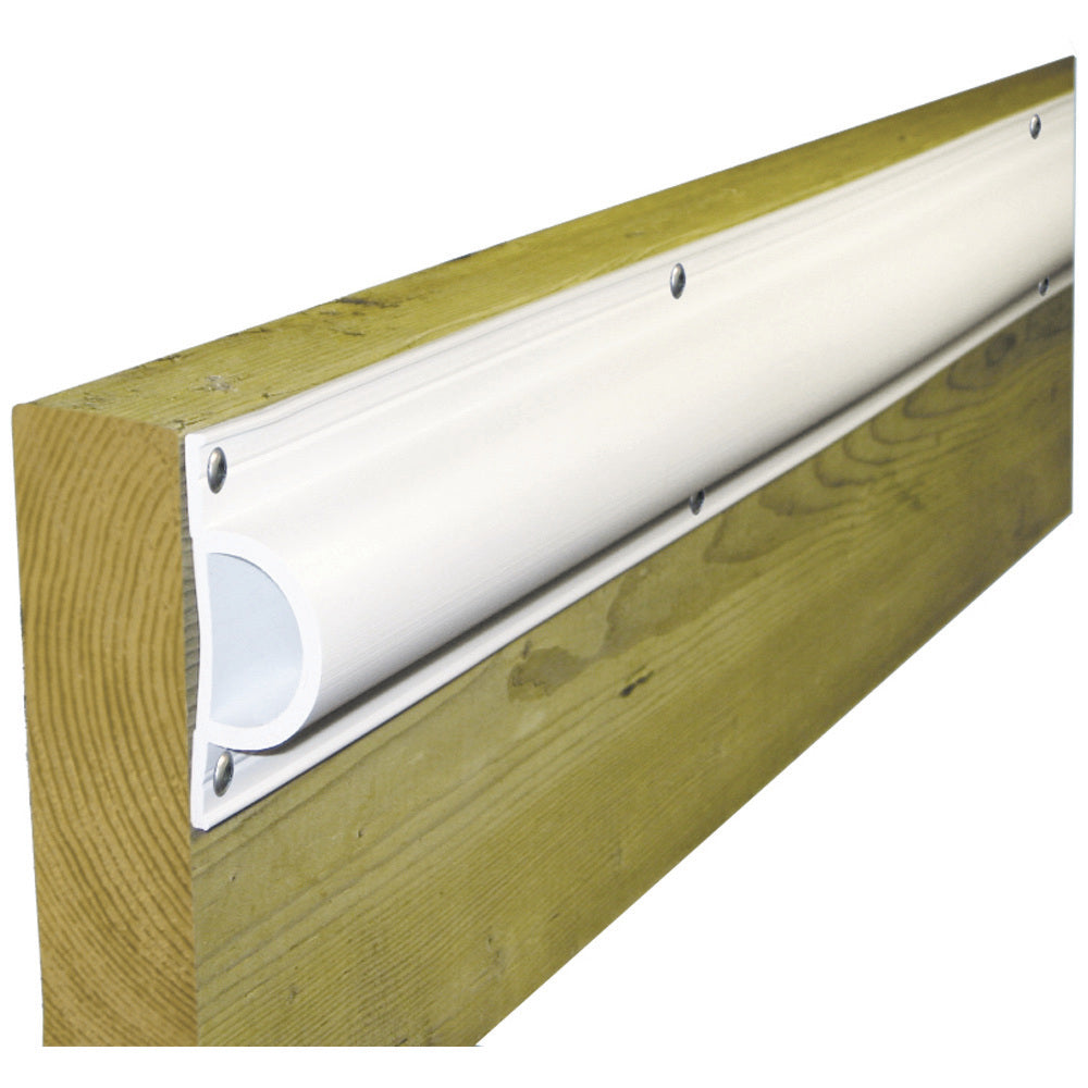 Dock Edge Standard "D" PVC Profile 16ft Roll - White OutdoorUp