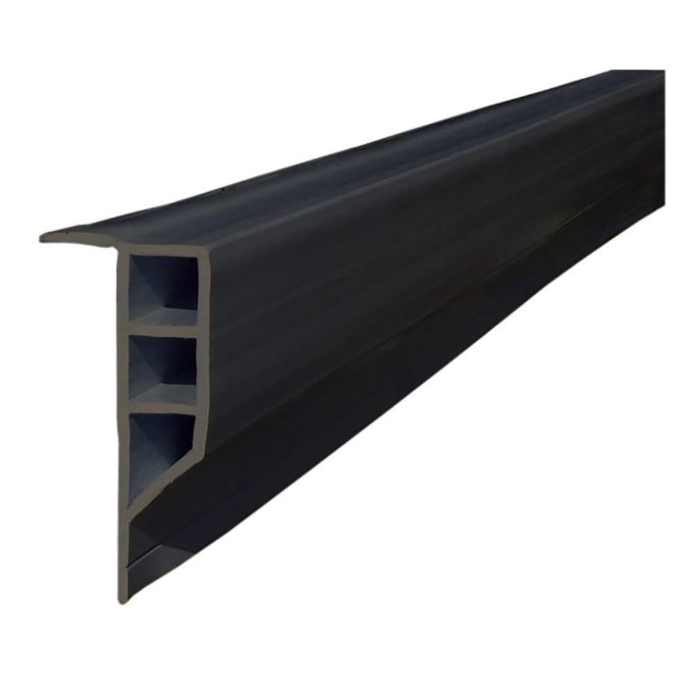 Dock Edge Standard PVC Full Face Profile - 16' Roll - Black OutdoorUp