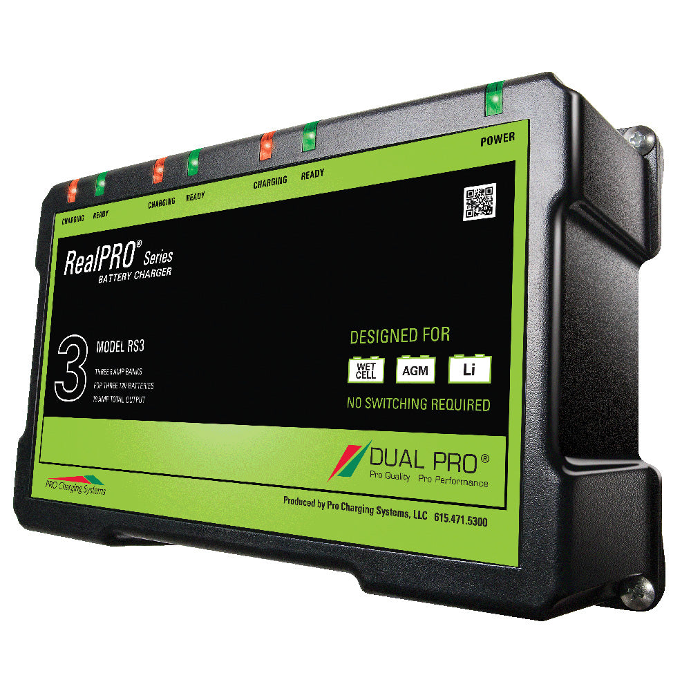 Dual Pro RealPRO Series Battery Charger - 18A - 3-6A-Banks - 12V-36V OutdoorUp