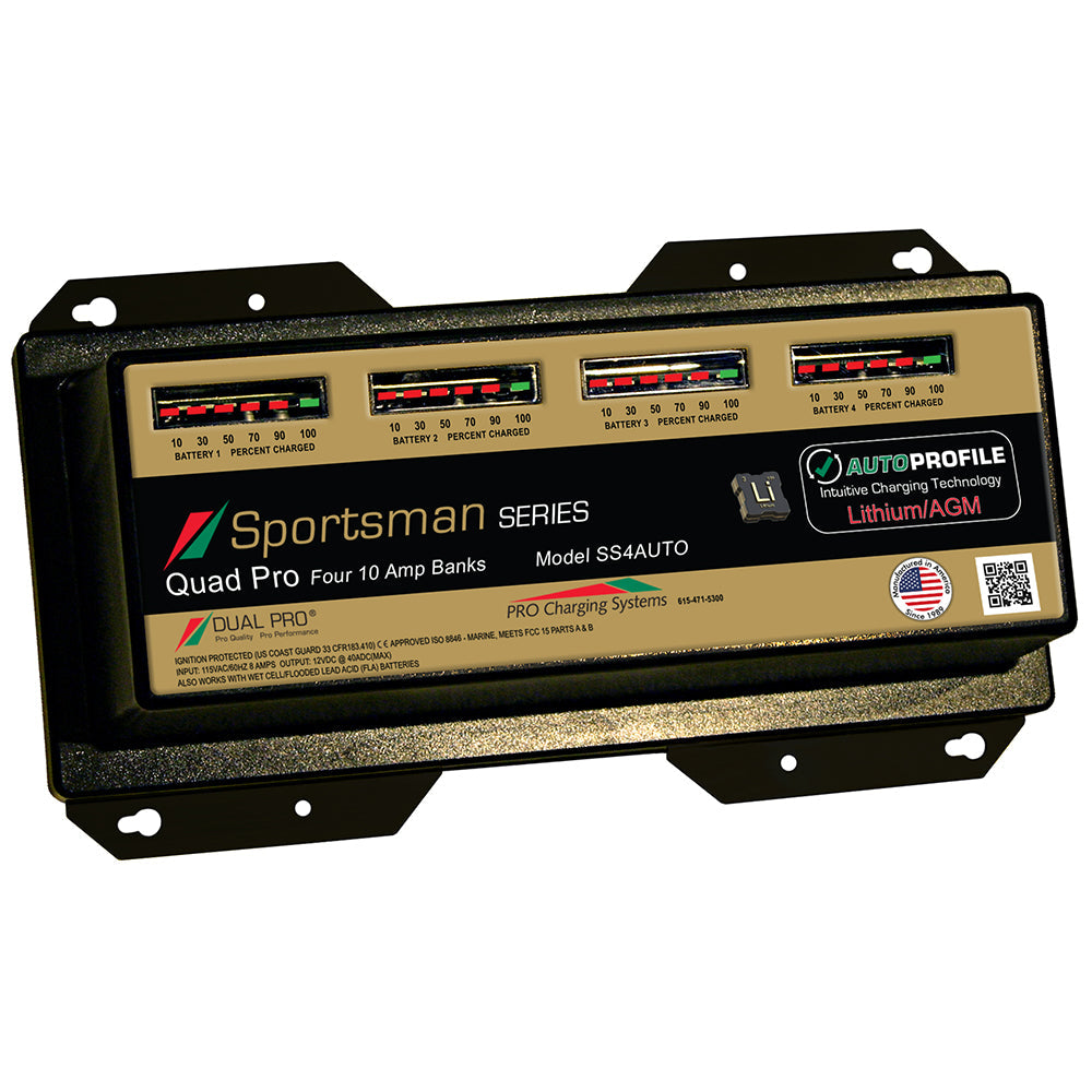 Dual Pro SS4 Auto 40A - 4-Bank Lithium/AGM Battery Charger OutdoorUp