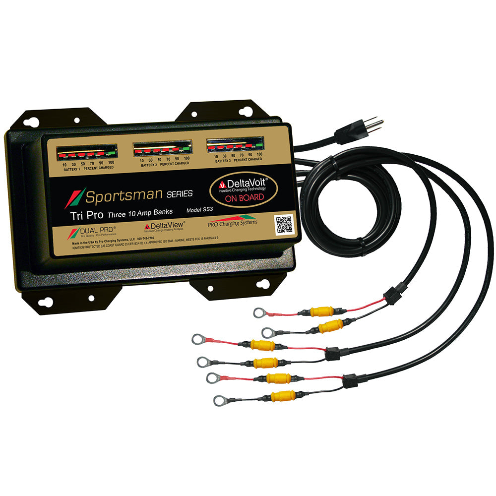 Dual Pro Sportsman Series Battery Charger - 30A - 3-10A-Banks - 12V-36V OutdoorUp