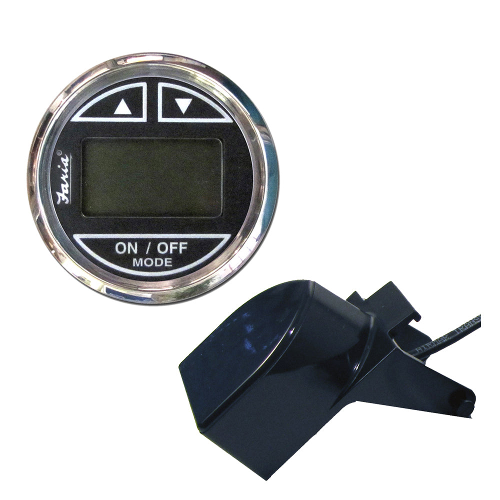 Faria Chesapeake Black 2" Depth Sounder w/Transom Mount Transducer OutdoorUp