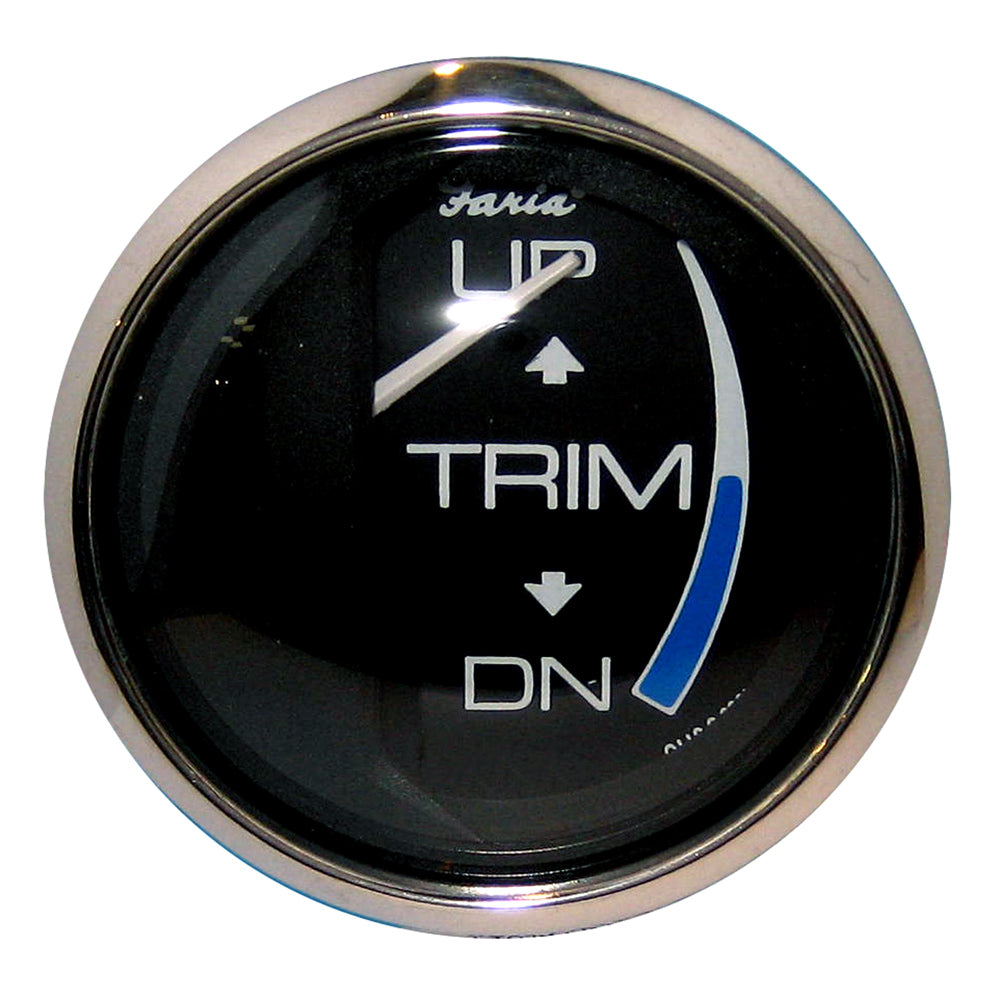 Faria Chesapeake Black 2" Trim Gauge (J/E/Suzuki Outboard) OutdoorUp