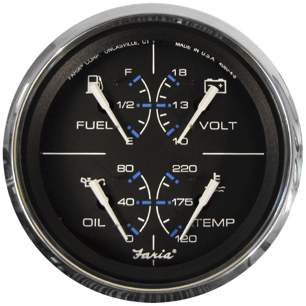 Faria Chesapeake Black 4" Multifunction Gauge OutdoorUp