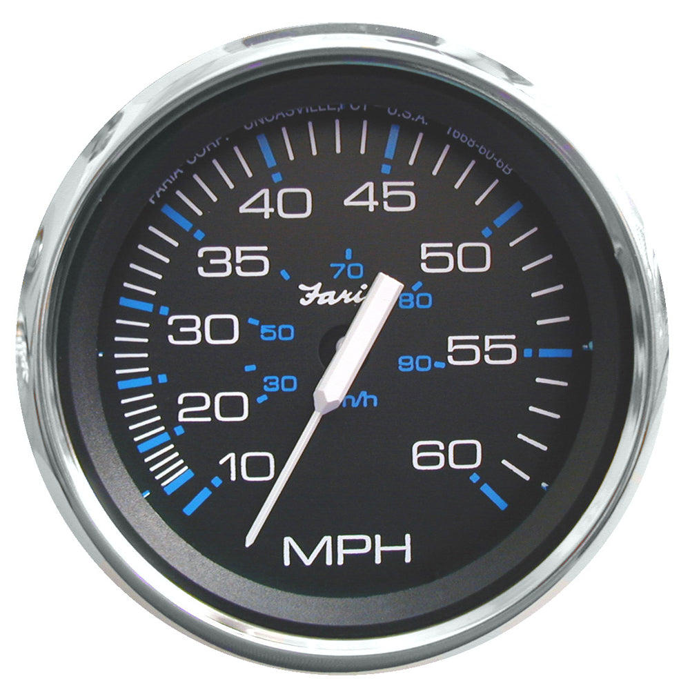 Faria Chesapeake Black 4" Speedometer - 60MPH (Pitot) OutdoorUp