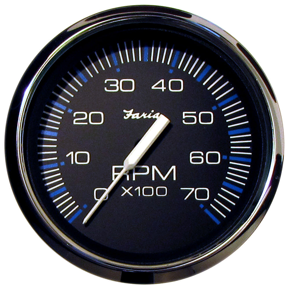 Faria Chesapeake Black 4" Tachometer - 7000 RPM (Gas) (All Outboards) OutdoorUp