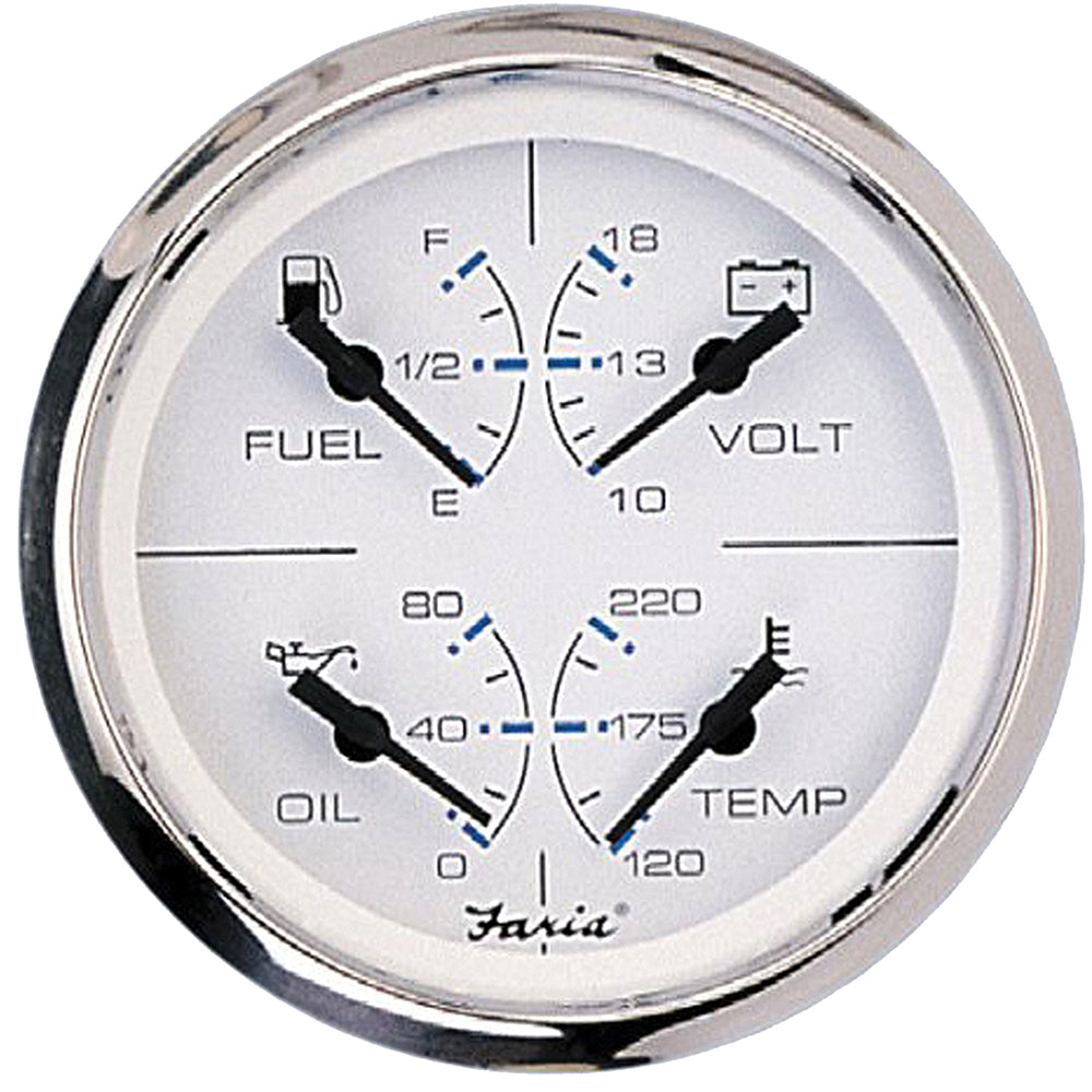 Faria Chesapeake White SS 4" Multifunction Gauge OutdoorUp