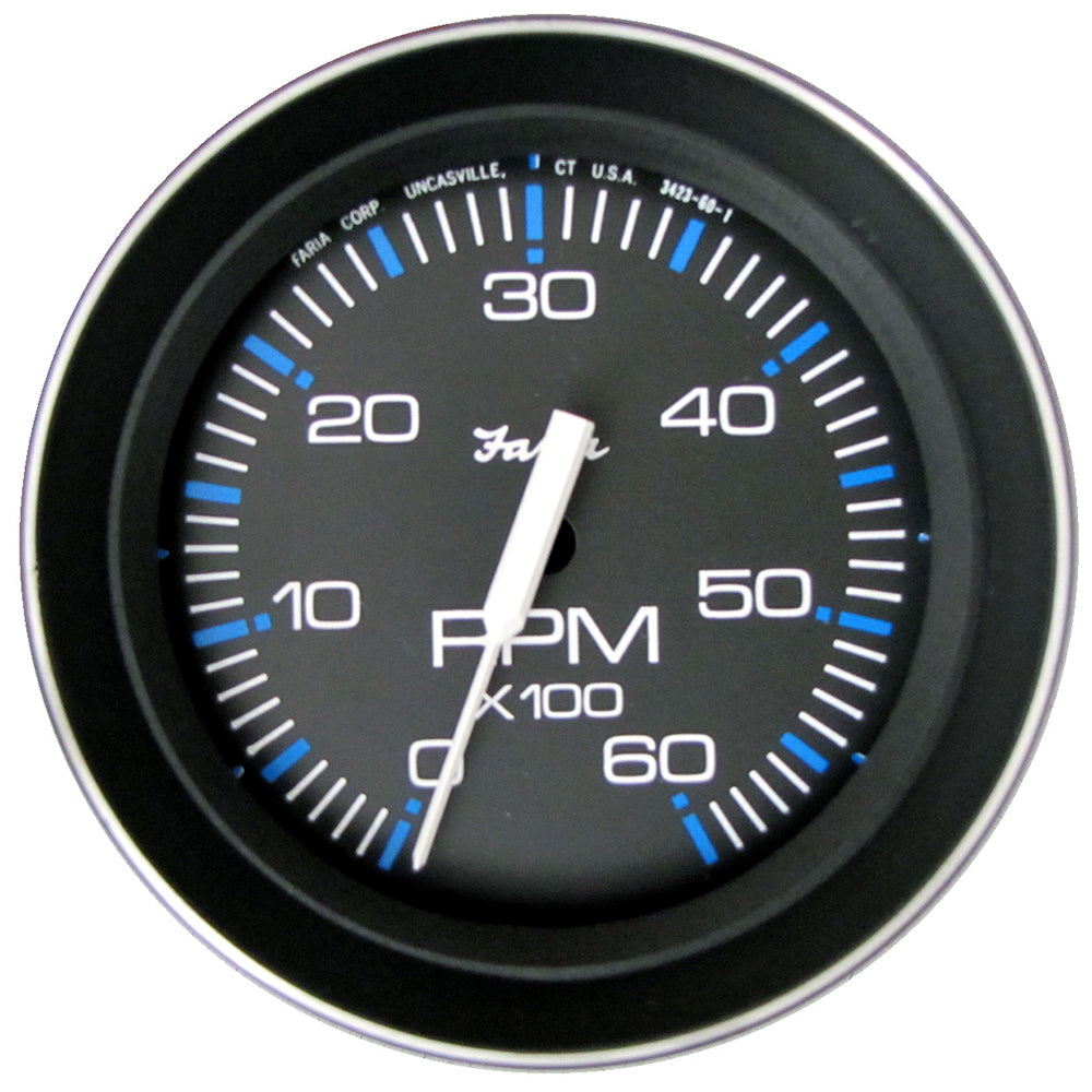 Faria Coral 4" Tachometer 6000 RPM (Gas) (Inboard and I/O) OutdoorUp