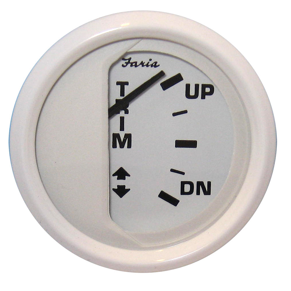 Faria Dress White 2" Trim Gauge (J/E/Suzuki Outboard) OutdoorUp