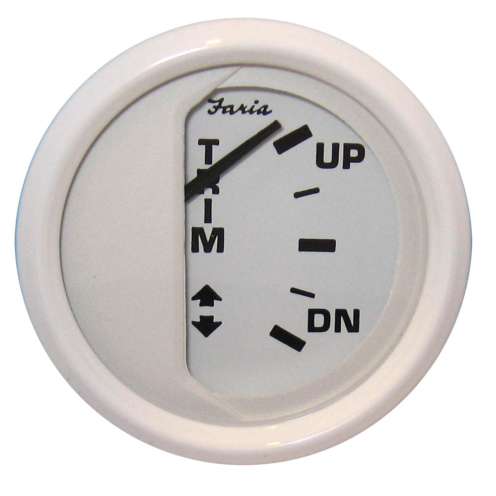 Faria Dress White 2" Trim Gauge (J/E/Suzuki Outboard) OutdoorUp