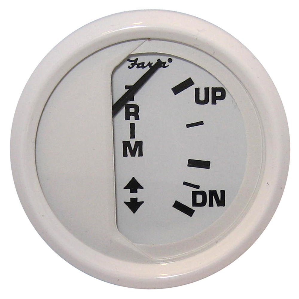 Faria Dress White 2" Trim Gauge (Mercury / Mariner / Mercruiser / Volvo DP / Yamaha 01 and newer) OutdoorUp