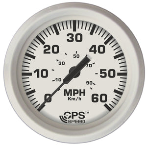 Faria Dress White 4" GPS Speedometer - 60 MPH OutdoorUp