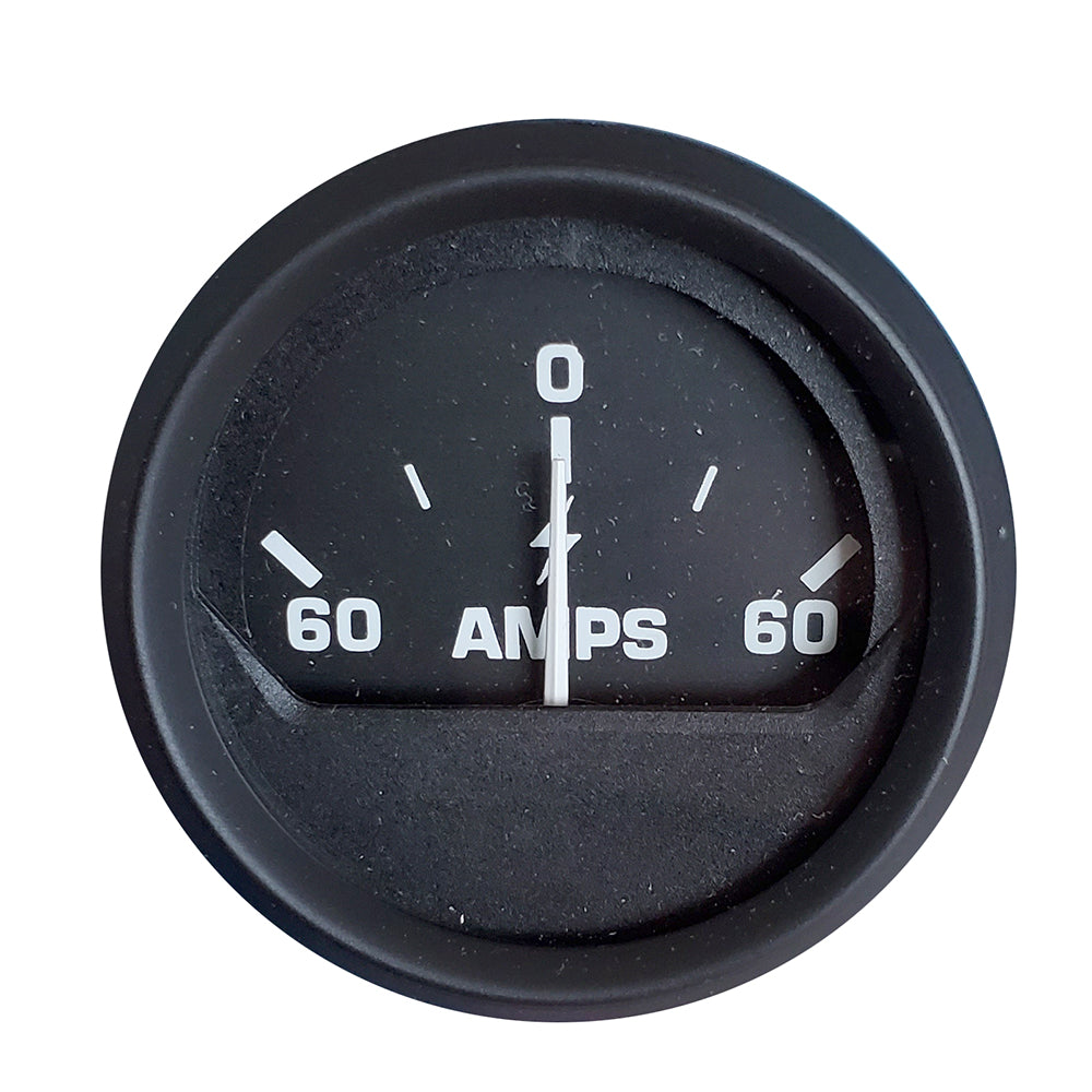 Faria Euro Black 2" Ammeter Gauge (60-0-60 AMP) OutdoorUp