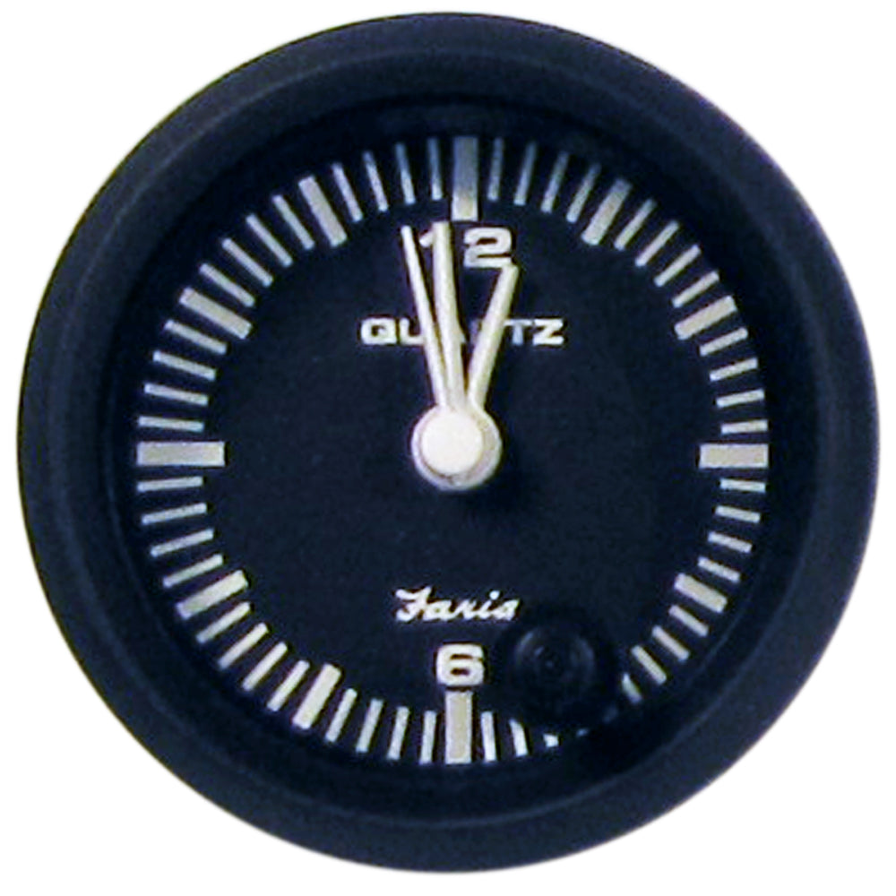 Faria Euro Black 2" Clock - Quartz (Analog) OutdoorUp