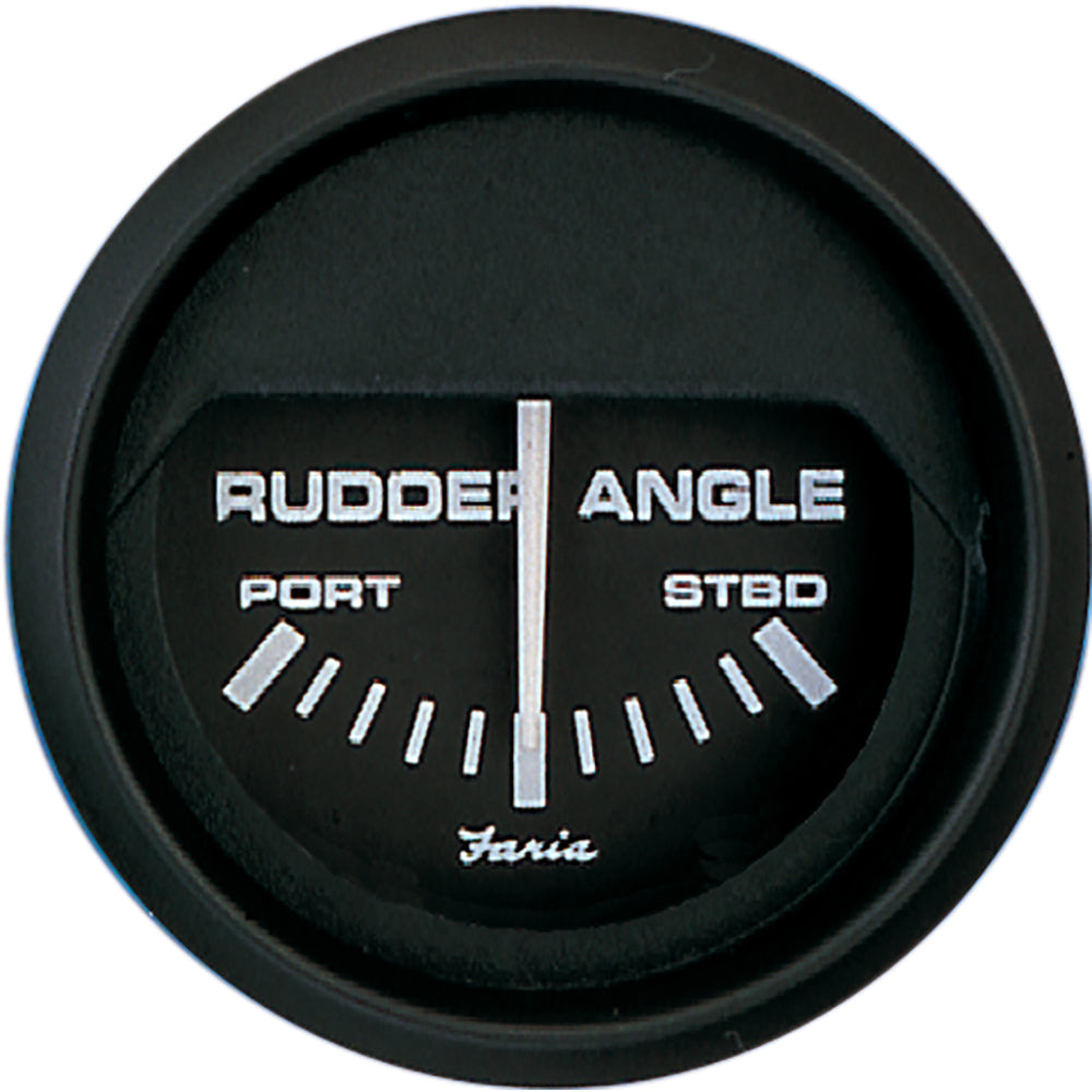Faria Euro Black 2" Rudder Angle Indicator OutdoorUp