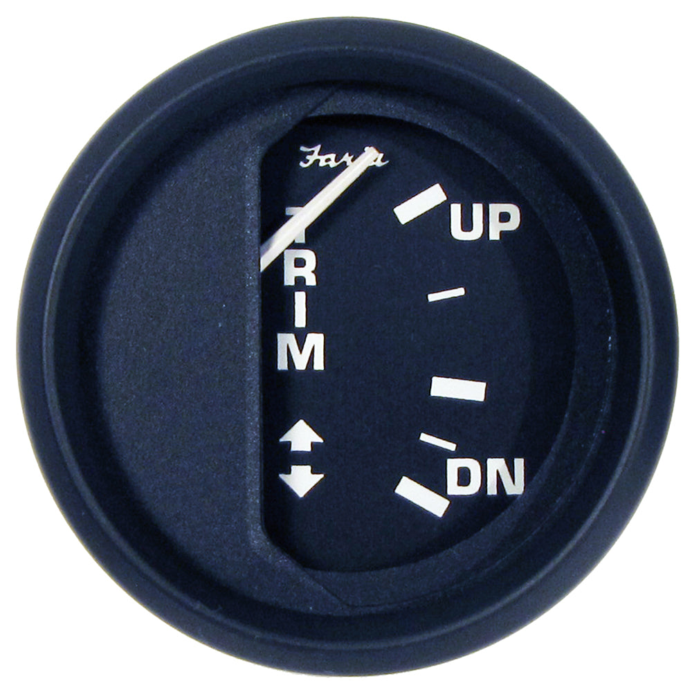 Faria Euro Black 2" Trim Gauge f/ Johnson/Evinrude/Suzuki Outboard OutdoorUp