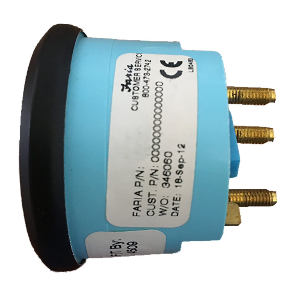 Faria Euro Black 2" Water Temperature Gauge - Metric (40 to 120 C) OutdoorUp