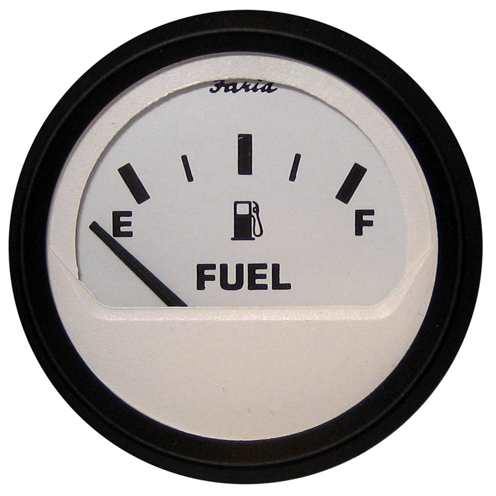 Faria Euro White 2" Fuel Level Gauge (E-1/2-F) OutdoorUp