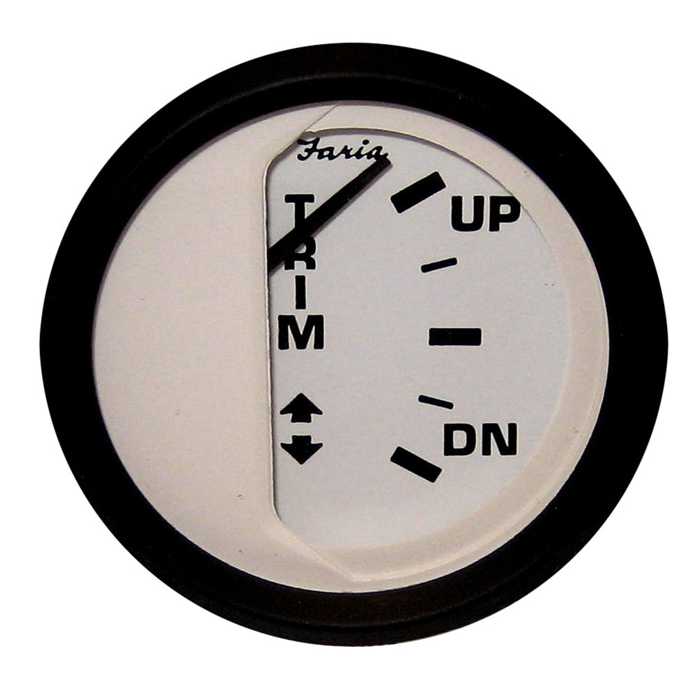 Faria Euro White 2" Trim Gauge f/ Johnson/Evinrude/Suzuki (Outboard) OutdoorUp