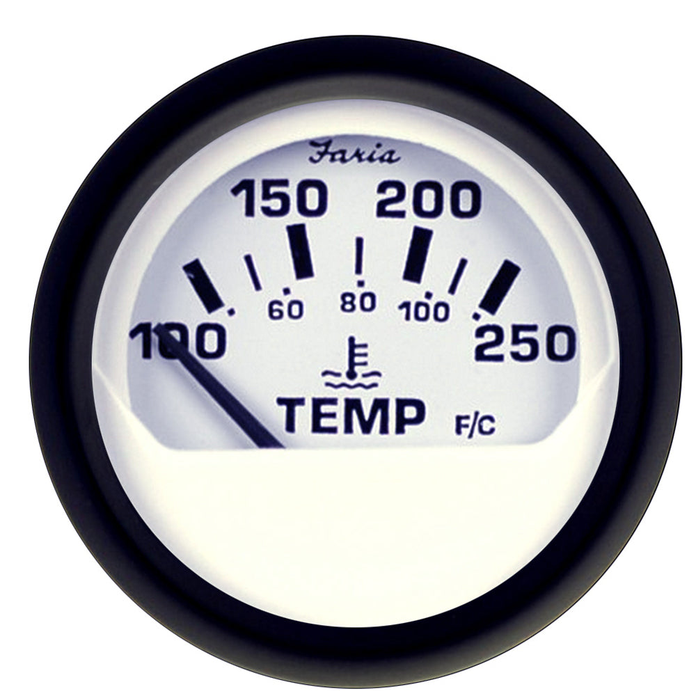 Faria Euro White 2" Water Temperature Gauge (100-250 DegreeF) OutdoorUp