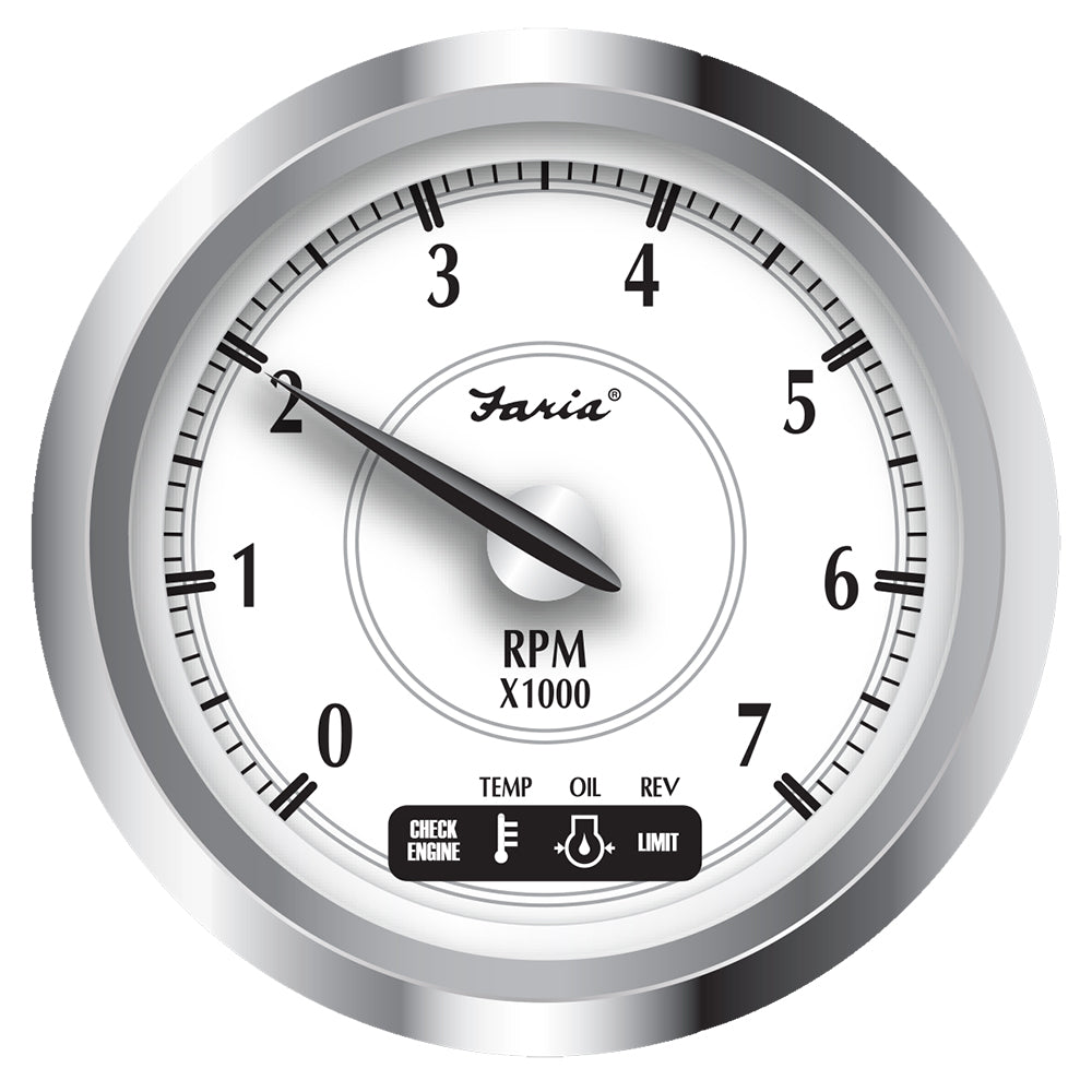 Faria Newport SS 4" Tachometer w/System Check Indicator f/Suzuki Gas Outboard - 0 to 7000 RPM OutdoorUp