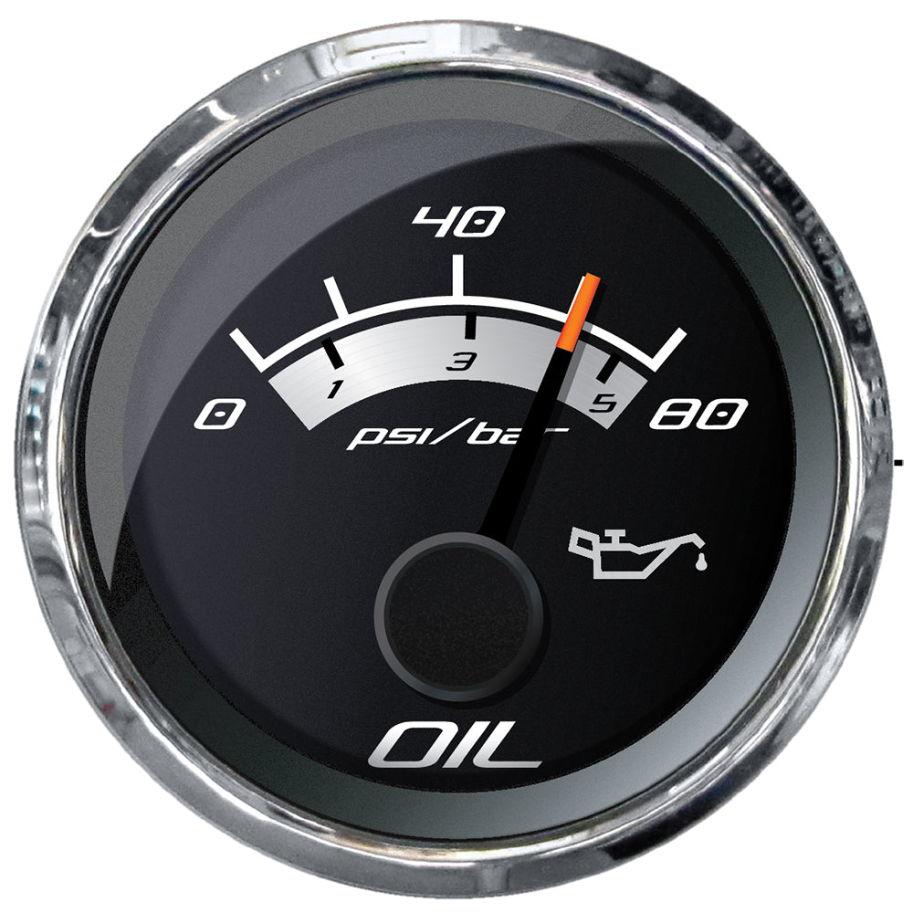 Faria Platinum 2" Oil Pressure Gauge - 80 PSI OutdoorUp