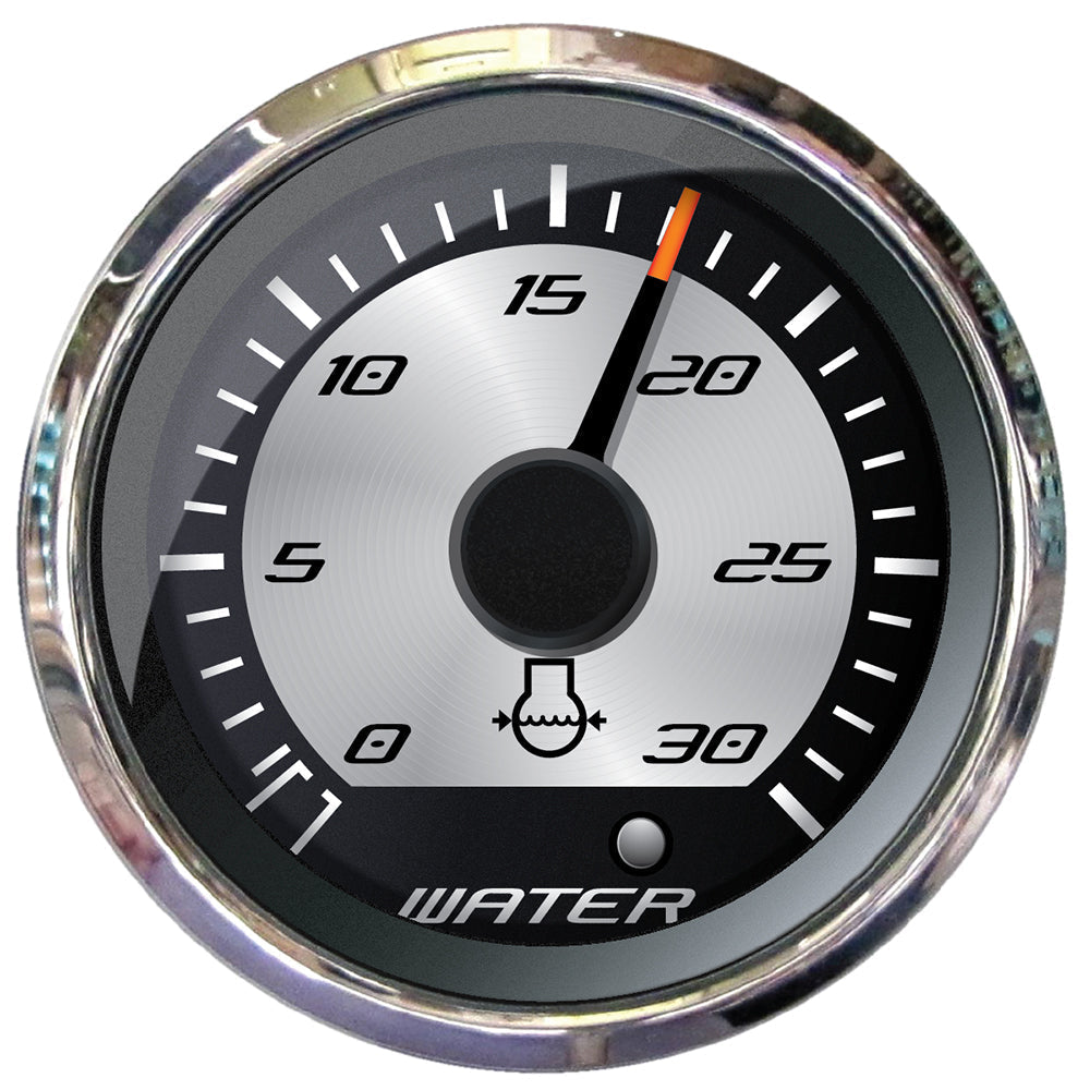 Faria Platinum 2" Water Pressure Gauge - 30 PSI OutdoorUp